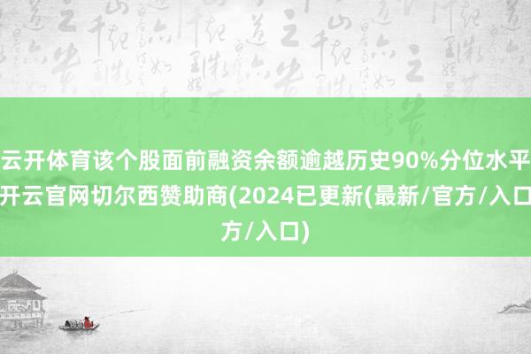 云开体育该个股面前融资余额逾越历史90%分位水平-开云官网切尔西赞助商(2024已更新(最新/官方/入口)