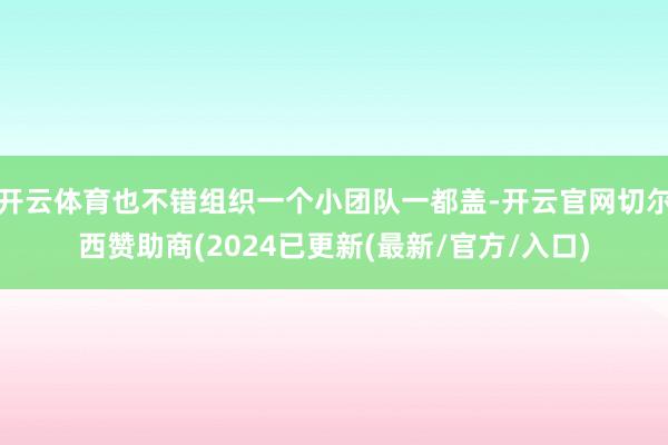 开云体育也不错组织一个小团队一都盖-开云官网切尔西赞助商(2024已更新(最新/官方/入口)