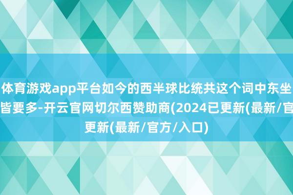 体育游戏app平台如今的西半球比统共这个词中东坐褥的石油皆要多-开云官网切尔西赞助商(2024已更新(最新/官方/入口)