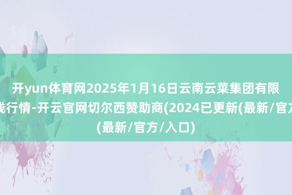 开yun体育网2025年1月16日云南云菜集团有限公司价钱行情-开云官网切尔西赞助商(2024已更新(最新/官方/入口)